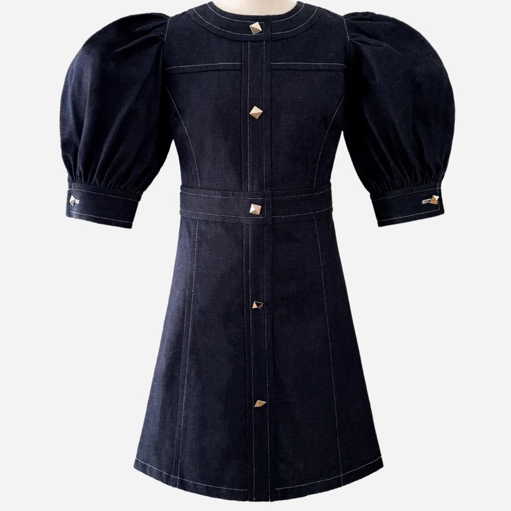Chic Black Puff Sleeve Dress